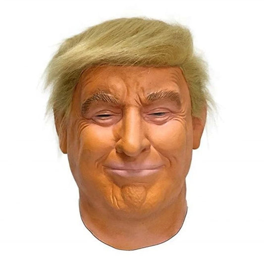 Trump Latex Full Head Face Human Mask for Mask Festival Halloween Easter Costume Party Donald Trump Presidential Cosplay Fans