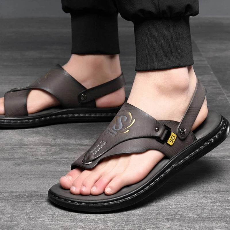 Brand Men's Sandals Summer Soft soled Anti slip Beach Shoes Male  Outdoor comfortable Men slippers Luxury High Quality sandalias