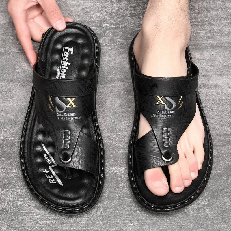 Brand Men's Sandals Summer Soft soled Anti slip Beach Shoes Male  Outdoor comfortable Men slippers Luxury High Quality sandalias